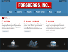 Tablet Screenshot of forsbergs.com